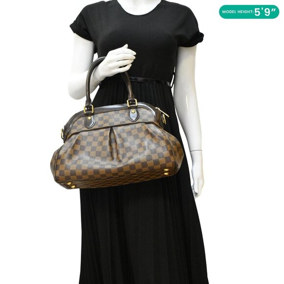 LOUIS VUITTON  Trevi PM Damier Ebene Satchel Shoulder Bag Brown - Picture 2 of 13